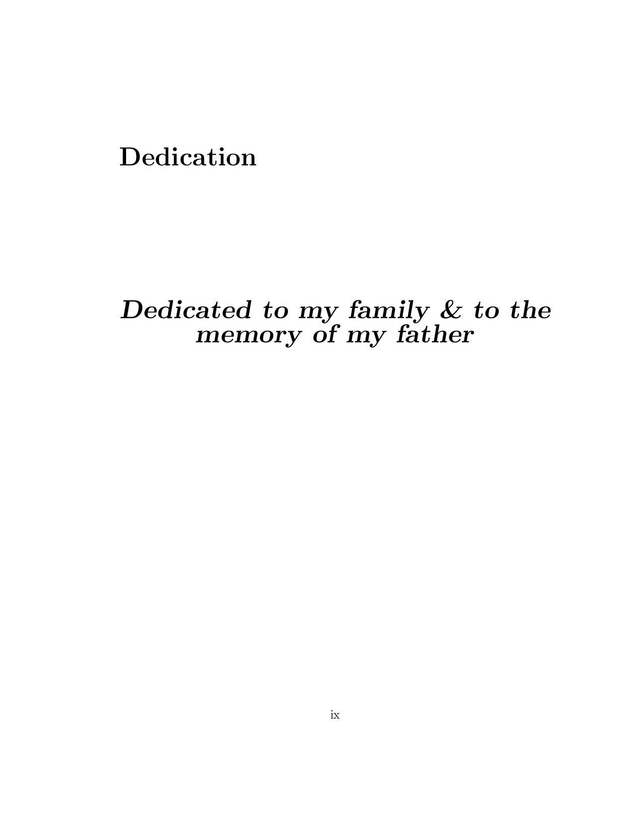 Dissertation dedication to my family